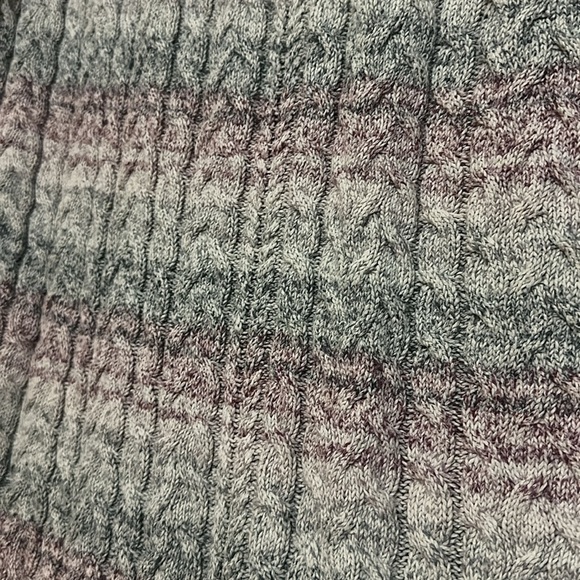 Sonoma Women's Sweater in Gray and Pink Stripes size PL - Picture 2 of 6